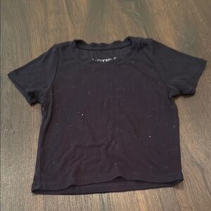 Katie J NYC Black Short Sleeve Tee